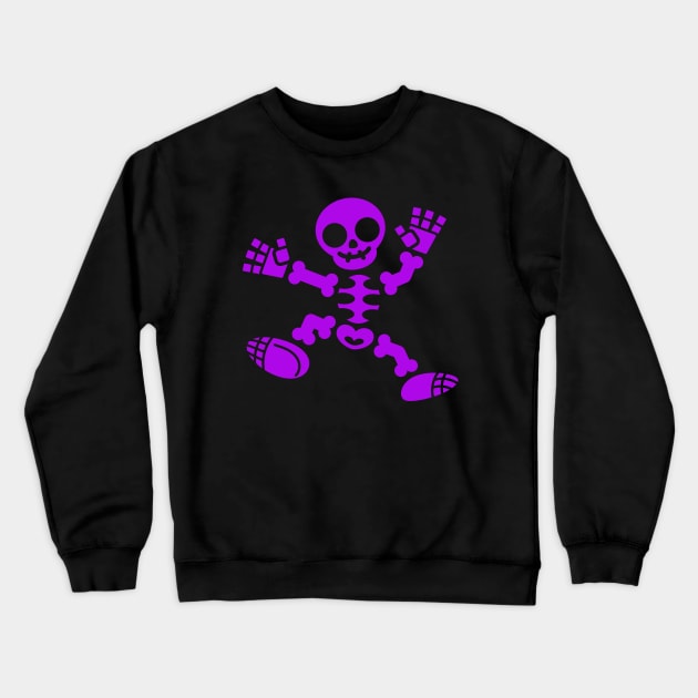 Skeleton Jig - Purple Edition Crewneck Sweatshirt by JPenfieldDesigns